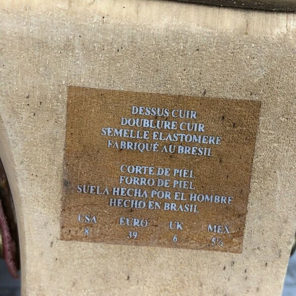 Kenneth Cole Womens Wooden Peep Toe Heels Platform Size 8 "Rare" Red/Burgandy‎ - Picture 12 of 12